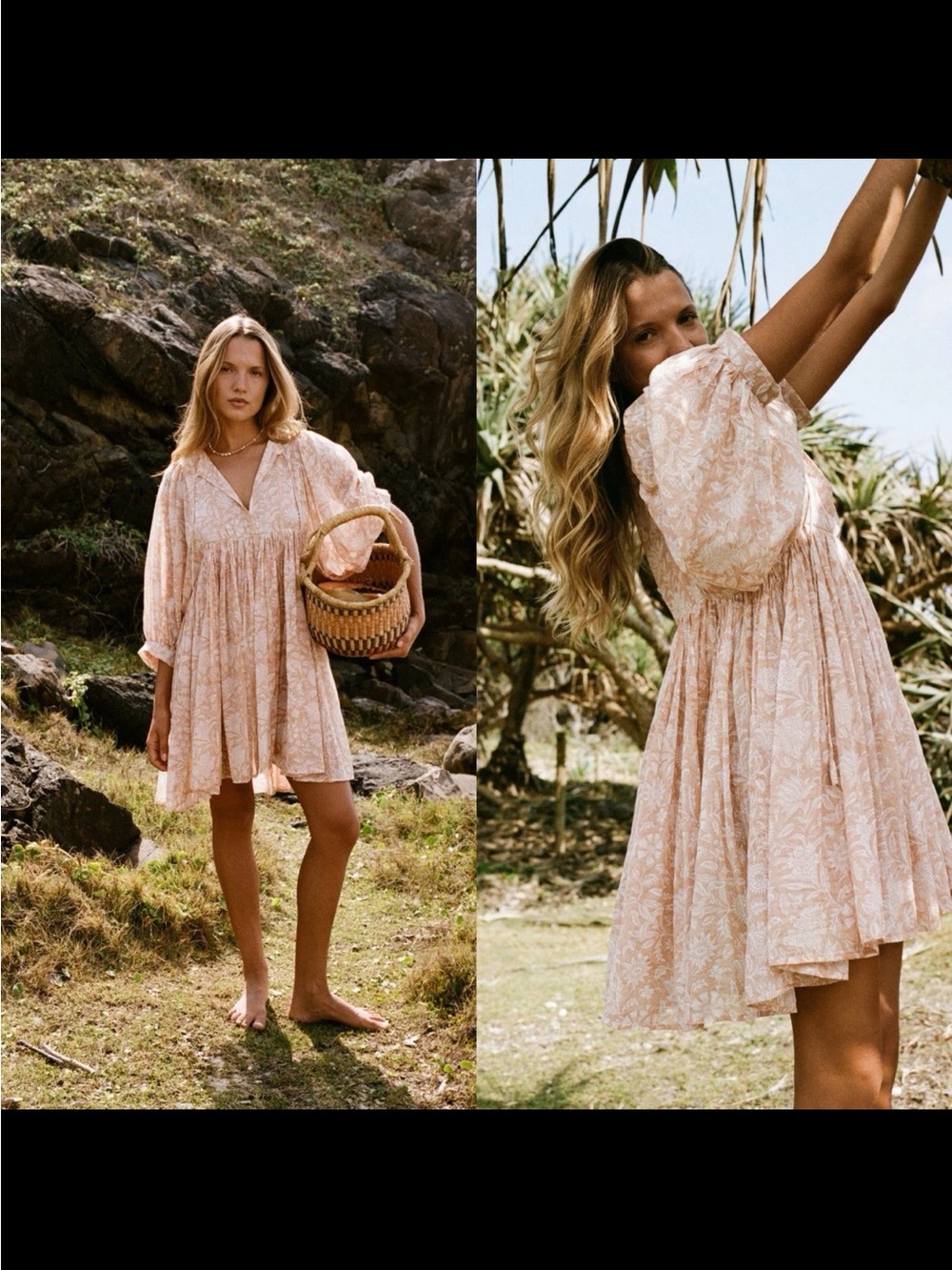 Daughters Of India Kyra Mini Dress ~ Apricot Blush Size Large